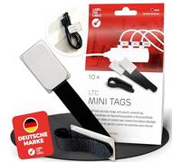 LABEL THE CABLE Attaches de câble avec étiquetage, 90 mm, noir, 10 pièces