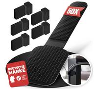 LABEL THE CABLE Support de Câble Mural pour Murs et Bureaux - Attache-Câbles Adhésifs en Scratch pour une Organisation Parfaite des Câbles - LTC WALL STRAPS - Lot de 10 - Noir - PRO 3110