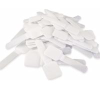 LABEL THE CABLE PRO Wall Support de câble auto-agrippant, jeu de 50 - blanc