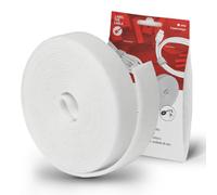 LABEL THE CABLE Ruban auto-agrippant double face, 3 m x 16 mm, blanc | Rouleau velours réutilisable, serre-câbles, gestion des câbles, scratch, bureau, lien pour plantes, rangement