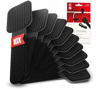 LABEL THE CABLE Support de Câble Mural pour Murs et Bureaux - Attache-Câbles Adhésifs en Scratch pour Une Organisation Parfaite des Câbles - LTC Wall Straps - Lot de 10 - Noir - LTC 3110