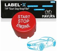 LABEL-X Bouton Start Stop Rouge compatible avec BMW F20 F21 F30 F31 F10 F11 F01 X2 X3