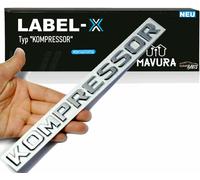 LABEL-X Type KOMPRESSOR Chrome Lettre Emblème Logo Autocollant, pour AMG Mercedes Plaque signalétique