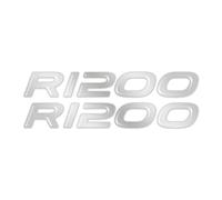 labelbike - 2 Autocollants 3D Moto Écrit R1200 en Résine Compatible avec BMW GS - Couleur Argent