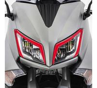 labelbike - 2 Autocollants 3D Moto Paupières Phares Protection et Décoration en Résine Compatible avec Yamaha TMAX 530 2012-2014 - Couleur Rouge