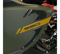 labelbike - 2 Autocollants 3D Moto Scooter Bords de Coque Protection et Décoration en Résine Compatible avec Yamaha TMAX 560 Depuis 2020