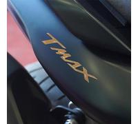 labelbike - 2 Autocollants 3D Moto Scooter Écrit TMAX en Résine Compatible avec Yamaha TMAX 560 2022-2024 - Couleur Or