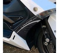 labelbike - 2 Autocollants Stickers en Résine Gel 3D Ergal Compatible pour Carénage Yamaha Tmax 530 2012-2016 - Carbone Argent