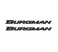 labelbike - 2 Stickers Autocollants en Résine 3D écrit Burgman 250-400-650 pour Scooter Suzuki - Couleur Carbone