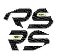 labelbike - 2 x Protections en Gel 3D côté réservoir de Moto compatibles avec Triumph Speed Triple 1200 RS Carbone-Jaune