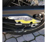 labelbike - Autocollant 3D Moto Ceinture Protection et Décoration en Résine Compatible avec Husqvarna Norden 901 2024 - Couleur Jaune Gris Blanc