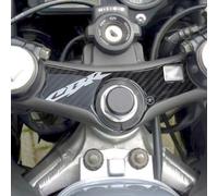 labelbike - Autocollant 3D Moto Plaque Fourche de Direction Protection et Décoration en Résine avec Licence Officielle Compatible avec Honda CBR 600F 2005 et CBR 600 1999-2002 - Logo CBR Blanc