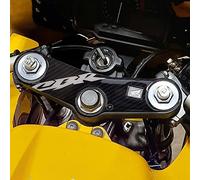 labelbike - Autocollant 3D Moto Plaque Fourche de Direction Protection et Décoration en Résine avec Licence Officielle Compatible avec Honda CBR 600 RR 2003-2004 - Logo CBR Blanc