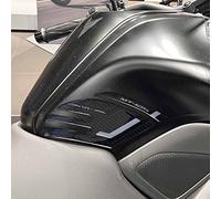 labelbike - Autocollants 3D en résine Gel pour Protections latérales de réservoir de Moto compatibles avec Yamaha Mt125 2020-2023 - Couleur Noir