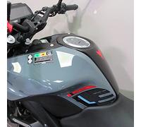 labelbike - Autocollants 3D en résine Gel pour Protections latérales de réservoir de Moto compatibles avec Yamaha Mt125 2020-2023 - Couleur Orange