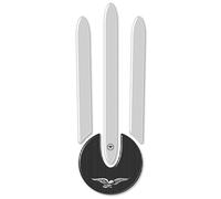 labelbike - Autocollants 3D Gel Résine Protection Réservoir Moto Guzzi Tank Pad rétro - Argent