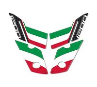 labelbike - Autocollants 3D Moto Kit Protections et Décorations en Résine Compatible avec Ducati MULTISTRADA 1200 Depuis 2015 - Couleurs Italy