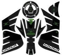 labelbike - Autocollants 3D Moto Kit Protections et Décorations en Résine Compatible avec Kawasaki Z1000 Depuis 2014 - Couleur Carbon Vert