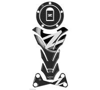 labelbike - Autocollants 3D Moto Kit Protections et Décorations en Résine Compatible avec Kawasaki Z750-Z1000 Until The 2006 - Couleur Carbon Blanc