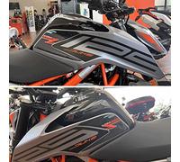 labelbike - Autocollants 3D Protections latérales résinées pour réservoir Moto Compatible avec KTM Duke 125 2021-2022