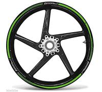 labelbike - Autocollants Rayures Moto Jantes de Roue 17 Tuning Kit Protection Compatible avec Kawasaki Z1000sx - Couleur Vert