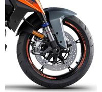Labelbike - Bandes adhésives pour Jantes de Moto 17 pouces compatibles avec KTM 1290 Super Duke GT - Couleur orange et noir