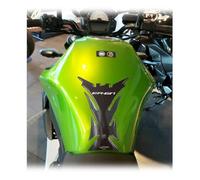 labelbike - Gel Autocollant 3D pour Protection de réservoir de Moto Compatible avec Kawasaki ER-6N - Carbone