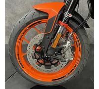 Labelbike - Kit de Protection de Jantes Moto Bandes adhésives compatible avec KTM 890 Duke GP 2022-2023 orange