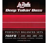 Labella 760FS-TB Jeu de Cordes pour Basse 45/105 Flat Wound