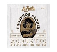 Labella 7GPT - Jeu de cordes guitare acoustique Phosphor Bronze - Extra Light 10-50