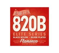La Bella – Jeu de cordes pour guitare L820B Flamenco – nylon – tension moyenne – noir