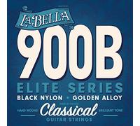 La Bella – Jeu de cordes pour guitare classique Elite 900B – Nylon noir – Tension médium