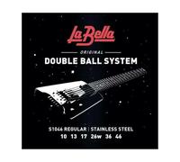La Bella – Jeu de cordes pour guitare électrique Steinberger S1046 – Double boule 10/46 Regular