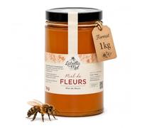 L'Abella Mel Miel de Fleur Pur 100% Naturel, Pot 1 kg | Miel d'Abeille Sans Additifs ni Sirops Ajoutés. Apiculture Familiale Depuis 4 Générations