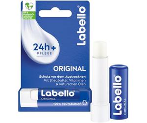 Labello Baume à lèvres original - Soin des lèvres très efficace avec beurre de karité, vitamines et huiles naturelles - Baume à lèvres pour plus de 24 heures d'hydratation (4,8 g)