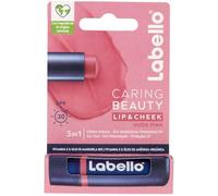 Labello Caring Beauty Lip & Cheek Nude Pink 4,8 g Crayon pour les lèvres et les yeux avec une note de rosafar, baume à lèvres getönter et bâton de fard à joues 2 en 1, baume à lèvres avec LSF 30