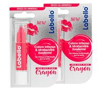 Labello Crayon Lipstick Couleur Hot Pink Crayon Baume à Lèvres Formule Enrichie aux Huiles Naturelles Hydratant Nourrissant Fuchsia Brillant - 2 Bâtonnets