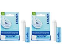 LABELLO Hydro-Care (1 x 5,5 ml), Baume à lèvres FPS 15 hydratation longue durée pendant 24H, Soin des lèvres enrichi en huiles naturelles et au beurre de karité (Lot de 2)