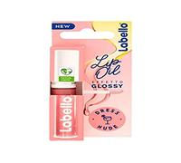 Labello - Lip Oil Effet Glossy - Dress Nude - Gloss 5,5 ml avec formule végétalienne, brillant à lèvres volumisant, 100% naturel, choisi par Valentina Ferragni