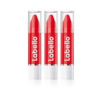 NIVEA Labello Lips2kiss Baume à lèvres Poppy Red 3g Hydratant, Protège les lèvres, Sèche, Sans huile minérale, Miroir, 1 unité