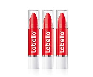 Labello Lips2Kß Color Lot de 3 baumes à lèvres (3 x 3 g) couleur intense et soin