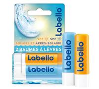 LABELLO Lot de 2 stick à lèvres (2 x 5,5 ml), Sun Protect FPS 30 & Hydro Care FPS 15, 2 baume à lèvres protection UVA/UVB & hydratation 24 h, baume enrichis en vitamines C & E