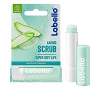 LABELLO Stick lèvres gommage hydratant (1 x 5,5 ml), exfoliant lèvres aux particules de sucre, soin nourrissant à l'aloe vera bio & à la vitamine E