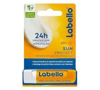 Labello Sun Protect Baume à lèvres SPF30 5,5 ml Baume à lèvres avec filtres UVA/UVB, cire d'abeille et huiles naturelles, baume à lèvres, crème solaire hydratante pendant 24 heures