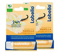 Labello Vanilla Buttercream Baume à lèvres hydratant Burrocacao Nourrissant Arôme Vanille - 2 bâtonnets