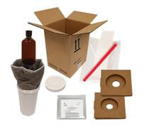 Labelmaster Lablemaster Capsuloc Kit d'envoi assemblé avec flacon enduit de PVC ambré 946 ml et bouchon phénolique de 33 mm pour matières dangereuses