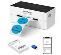 LabelRange Ecommerce Imprimante d'étiquettes d'expédition thermique 4 x 6, 300 DPI, Bluetooth et USB, compatible avec iOS, Android, Windows, USPS, Pirate Shippo, Amazon, Ebay, Shopify