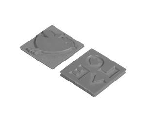 Labels Gb "Love"+Oiseau, 25x30mm, 2 Pièces