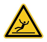 LabelTec Panneau d'avertissement danger de glissement autocollant conforme à la norme DIN EN ISO 7010 ASR A1.3 W011 - Panneau de sécurité autocollant d'avertissement pour surface glissante sol, zone