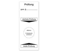 LabelTec Plaques de base pour plaques de test testées conformément au § avec marque-place Dernier examen suivant autocollant 40 x 100 m Vinyle PVC imperméable Étiquettes de contrôle LTH015 (10, pour Ø